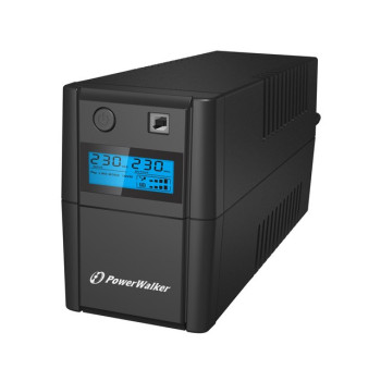 UPS POWER WALKER LINE-IN 650VA 2x230V PL USB LCD