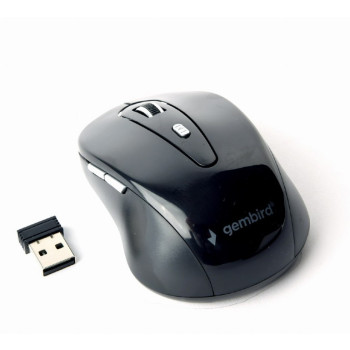 Wireless optical mouse 6-buttons black