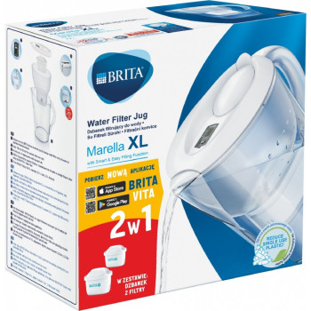 Filtering jug 3.5l Marella XL white + 2 Maxtra + Pure Performance cartridges