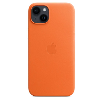 Case iPhone 14 Plus leather Orange