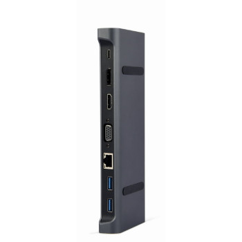 Adapter USB-C 9in1, HDMI, USB-C PD, VGA, DP, USBx3, Audio, LAN