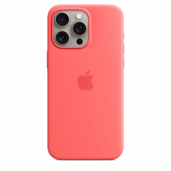 Silicone case with MagSafe for iPhone 15 Pro Max - guava