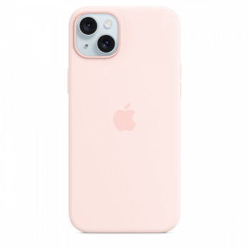 Silicone case with MagSafe for iPhone 15 Plus - light pink