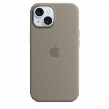 Silicone case with MagSafe for iPhone 15 - clay