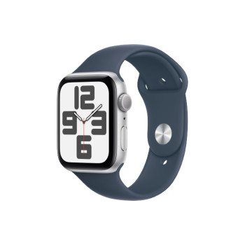 Watch SE GPS 44mm Silver Aluminium Case with Storm Blue Sport Band - M L