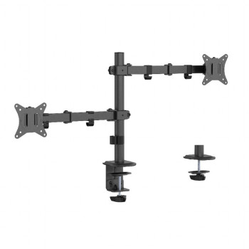 Desk mounted double monitor arm 17-32 inches 9kg