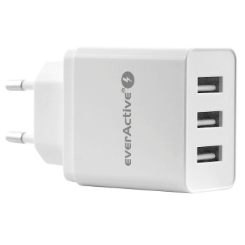 PHONE CHARGER 3X USB 3, 4A WHITE