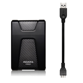 ADATA HD650 2000 GB, 2.5 ", USB 3.1 (backward compatible with USB 2.0), Black