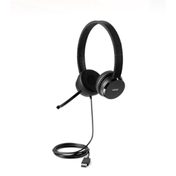 Lenovo 100 USB Stereo Headset Microphone, USB Type-A