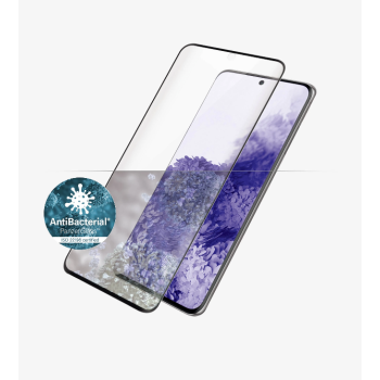PanzerGlass Samsung, Galaxy S21 Ultra Series, Antibacterial glass, Black, Antifingerprint screen protector, Case Friendly, Compatible with the in-screen fingerprint reader