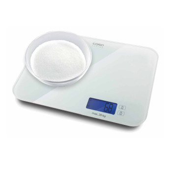Caso Designer kitchen scales LX 20 03294 Maximum weight (capacity) 20 kg, Graduation 5 g, White