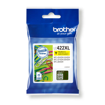 Brother LC422XLY Ink Cartridge, Yellow