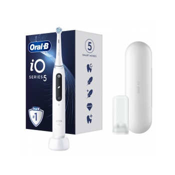 Oral-B | Electric Toothbrush | iO5 | Rechargeable | For adults | Number of brush heads included 1 | Number of teeth brushing modes 5 | Quite White