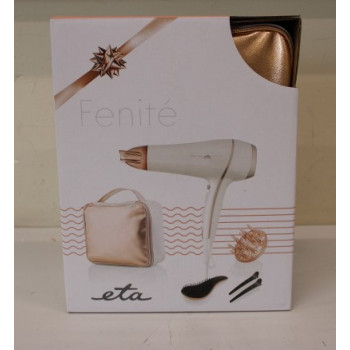 SALE OUT. ETA ETA732090010 Fenite Hair care gift set, Includes: hair dryer, diffuser, hairbrush, clips, White/Pink | ETA | Hair Dryer | ETA732090010 Fenite gift set | 2400 W | Number of temperature settings 3 | Ionic function | Diffuser nozzle | White/Pin