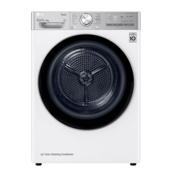 LG | RH90V9AV2QR | Dryer Machine | Energy efficiency class A+++ | Front loading | 9 kg | LED | Depth 69 cm | Wi-Fi | White