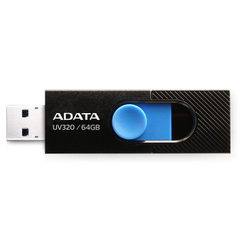 ADATA USB Flash Drive UV320 64 GB USB 3.2 Gen1 Black/Blue