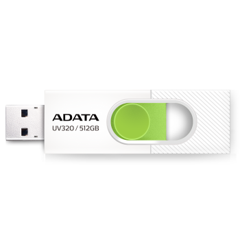 ADATA USB Flash Drive UV320 512 GB USB 3.2 Gen1 White/Green