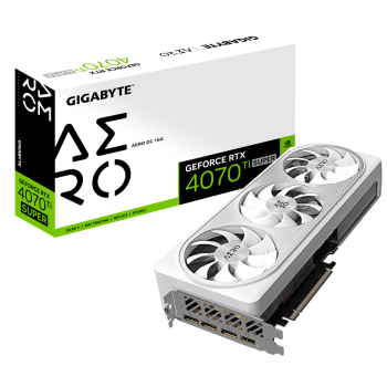 Gigabyte GV-N407TSAERO OC-16GD 1.0 NVIDIA 16 GB GeForce RTX 4070 Ti SUPER GDDR6X PCI-E 4.0 HDMI ports quantity 1 Memory clock speed 2655 MHz