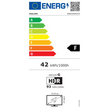 Philips 49B2U6903CH/00 | 49 " | VA | Dual QHD | 32:9 | 100 Hz | 4 ms | 5120 x 1440 pixels | 450 cd/m² | HDMI ports quantity 2