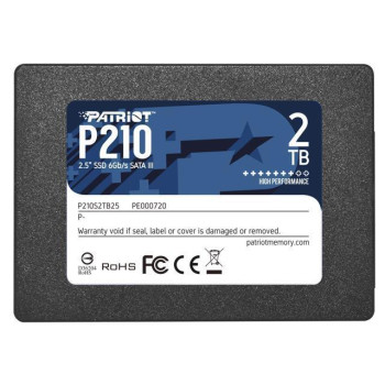 SSD PATRIOT P210 2TB SATA 3.0 Write speed 430 MBytes/sec Read speed 520 MBytes/sec 2,5" P210S2TB25
