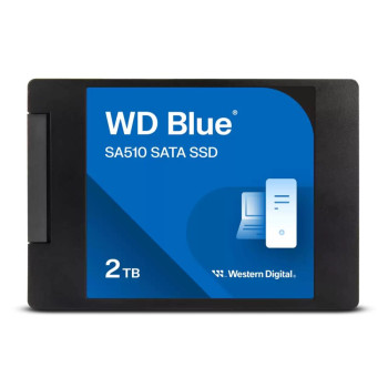 SSD WESTERN DIGITAL Blue SA510 2TB SATA 3.0 Write speed 520 MBytes/sec Read speed 560 MBytes/sec 2,5" TBW 500 TB MTBF 1750000 hours WDS200T3B0A
