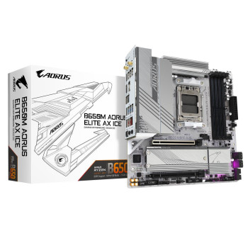 Mainboard GIGABYTE AMD B650 SAM5 Micro-ATX Memory DDR5 Memory slots 4 1xPCI-Express 4.0 4x	|1xPCI-Express 4.0 16x 2xM.2 1xHDMI 1xDisplayPort 4xUSB 2.0 7xUSB 3.2 1xUSB-C 1xOptical S/PDIF 1xRJ45 2xAudio port B650MAELITEAXICE