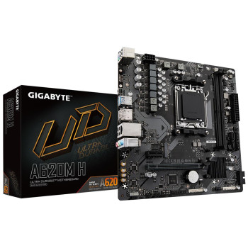 Mainboard GIGABYTE AMD A620 SAM5 Micro-ATX Memory DDR5 Memory slots 2 1xPCI-Express 3.0 16x 1xPCI-Express 4.0 16x 1xM.2 1xHDMI 1xDisplayPort 4xUSB 2.0 2xUSB 3.2 1xPS/2 1xRJ45 3xAudio port A620MH1.2