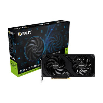 Graphics Card PALIT NVIDIA GeForce RTX 4070 12 GB GDDR6 192 bit PCIE 4.0 16x GPU 1920 MHz Dual Slot Fansink 1xHDMI 3xDisplayPort NE64070019K9-1048D