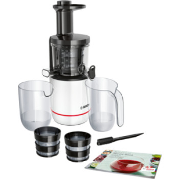 Bosch MESM500W juice maker Slow juicer 150 W Black, White