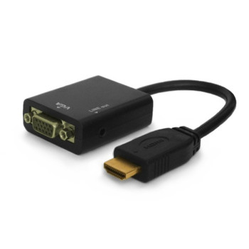 Savio CL-23 video cable adapter VGA (D-Sub) HDMI Type A (Standard) Black