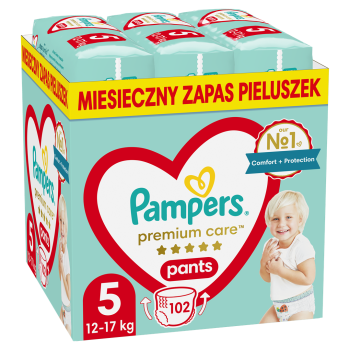 PAMPERS Premium Pants nappies Size 5, 12-17kg, 102pcs