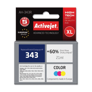 Activejet AH-343R ink for HP printer, HP 343 C8766EE replacement; Premium; 35 ml; color