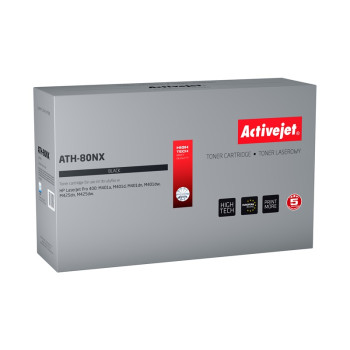 Activejet ATH-80NX toner for HP printer; HP 80X CF280X replacement; Supreme; 6900 pages; black