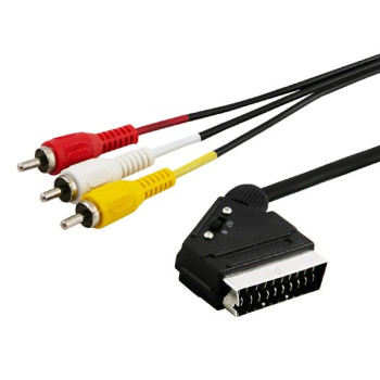 SAVIO Audio/video SCART – 3xRCA (CINCH) cable 2m CL-133 Black