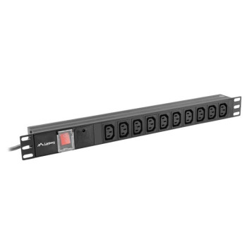 LANBERG PDU RACK POWER STRIP (1U,10A,7X IEC C13,2M)