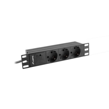 LANBERG POWER STRIP 10" RACK (1U, 16A, 3X SHUKO)