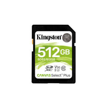 Kingston Technology Canvas Select Plus memory card 512 GB SDXC Class 10 UHS-I