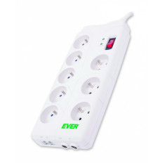 Surge protector Home 2m 8 outlets USB