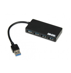 HUB USB 3.0 black 4-ports Slim