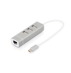 Hub 3-port USB3.0 Type C Power Supply aluminum