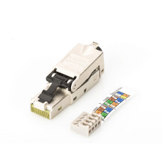 Connector for assembly Ethernet RJ45 cat.6a AWG 22-27, 10 GBit Ethernet, PoE +