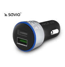 Car Quick Charge charger Savio SA-06 B, 2xUSB 5.4A