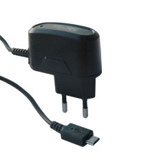 Travel charger microUSB 1A black