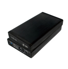 Zewnętrzna obudowa HDD 3.5 cala, SATA, USB3.0, Czarna Aluminiowa 