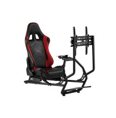 Stand with seat for racing steering wheel