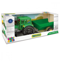 Wader Farmer tractor wit h a trailer in a carton