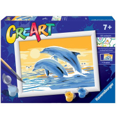 Coloring book CreArt for children Dolphins