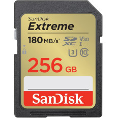 Extreme SDXC 256GB 180 130 MB s V30 UHS-I