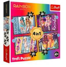 Puzzle 4in1 Fashionable Rainbow High Dolls