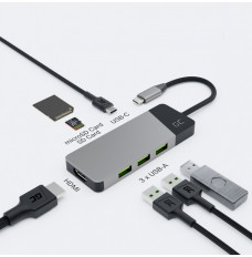 Hub adapter USB-C Connect 3xUSB 3.1 HDMI 4K 60Hz USB-C PD 85W